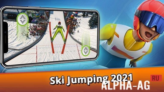 Взломанный Ski Jumping 2024 screenshot 1