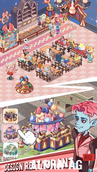Взломанная Vampire Bistro screenshot 2