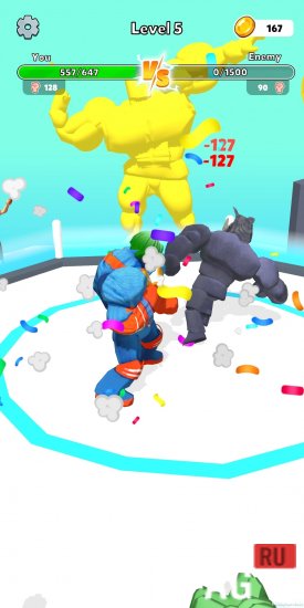 Взломанная Strong Man Race Run screenshot 4