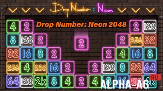 Drop Number : Neon 2048