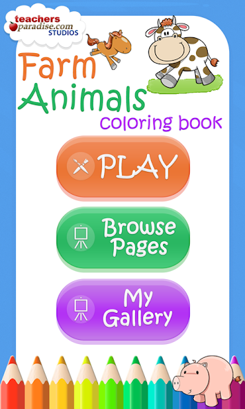 Farm Animals Coloring Book