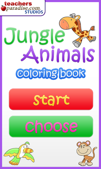 Jungle Animals Coloring Book