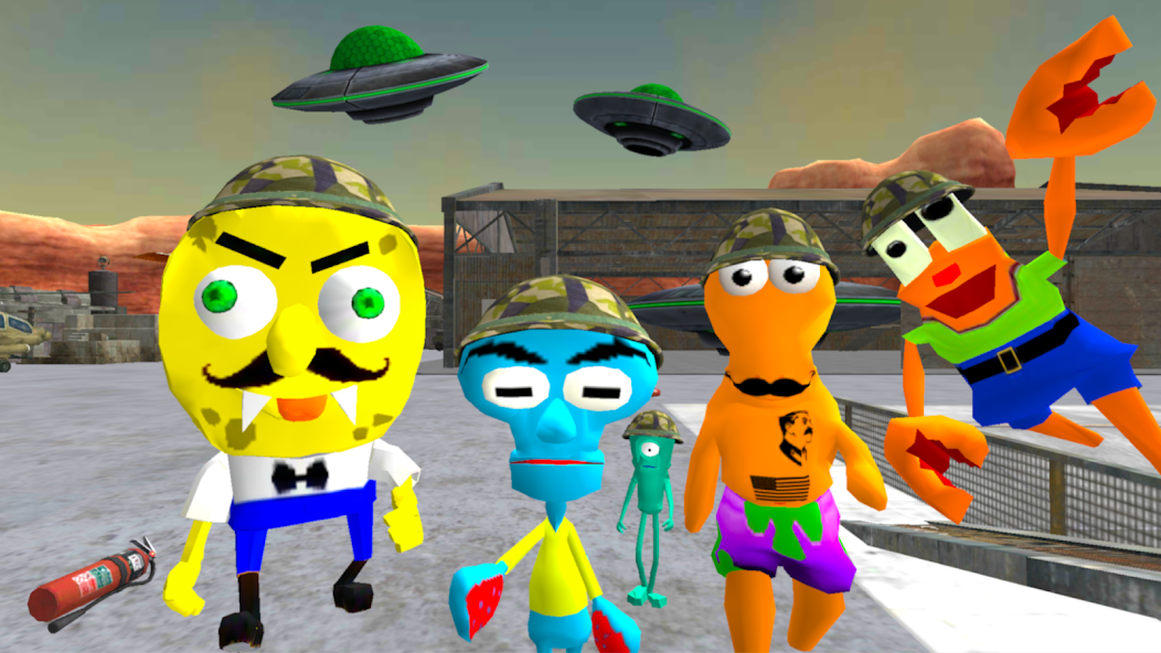 Sponge Area 51. Neighbor Escape