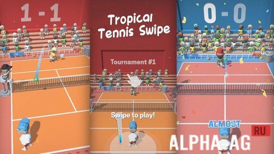 Tropical Tennis Swipe