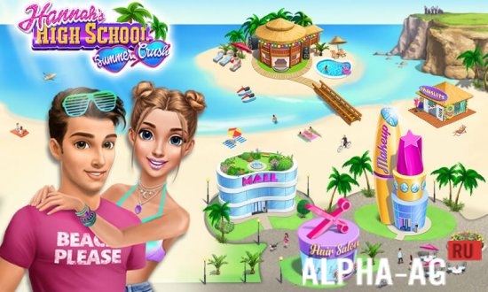 Взломанная Hannah Highschool Summer Crush screenshot 1