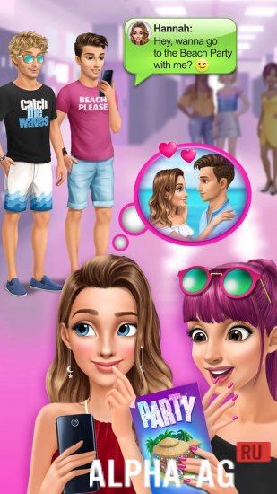 Взломанная Hannah Highschool Summer Crush screenshot 3