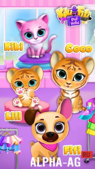 Взломанная Kiki & Fifi Pet Hotel screenshot 2