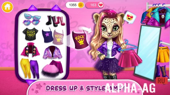 Взломанная Rock Star Animal Hair Salon screenshot 2