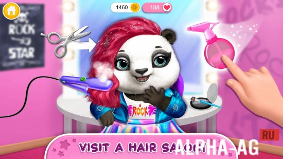 Взломанная Rock Star Animal Hair Salon screenshot 3