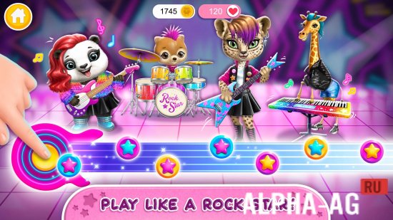 Взломанная Rock Star Animal Hair Salon screenshot 4