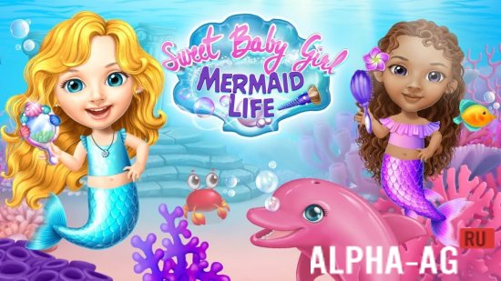 Взломанная Sweet Baby Girl Mermaid Life screenshot 1