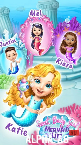Взломанная Sweet Baby Girl Mermaid Life screenshot 2