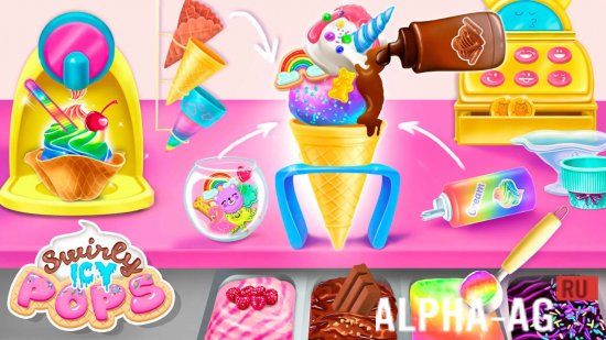 Взломанная Swirly Icy Pops screenshot 3