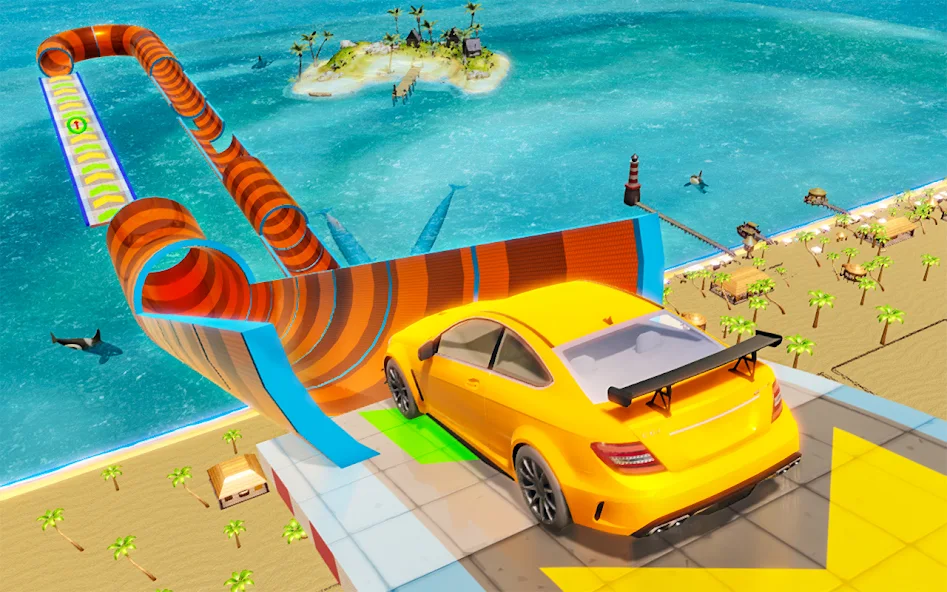 Ramp Car Stunts - Beach Racing