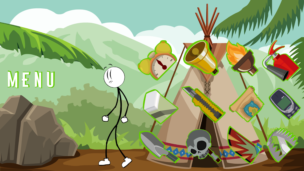 stickman escaping the island