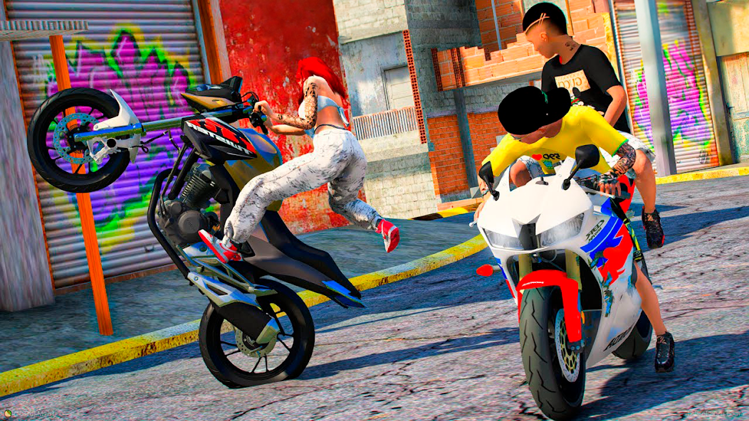 Moto Grau Wheelie