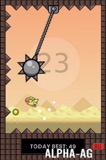 Взломанный Flapping Cage: Избегайте шипов screenshot 4