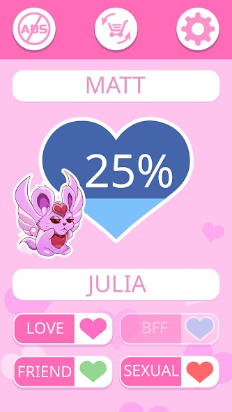 LOVE TEST - match calculator