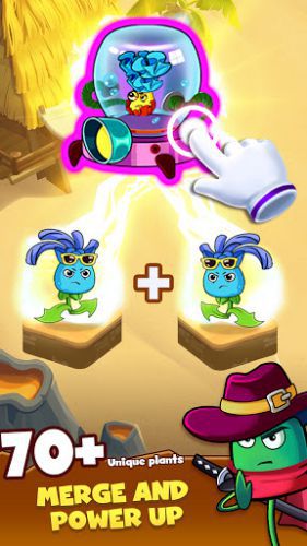 Zombie Defense - Plants War plant merging mechanics