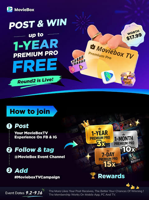 MovieBoxTV Promotion: Claim your free premium package