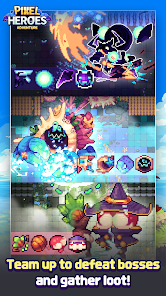 Pixel Heroes Adventure: MMO interface layout.