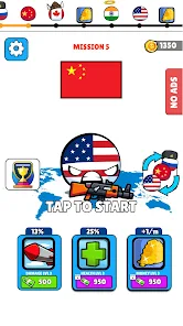 Country Balls: Zombie Survivor Game Interface