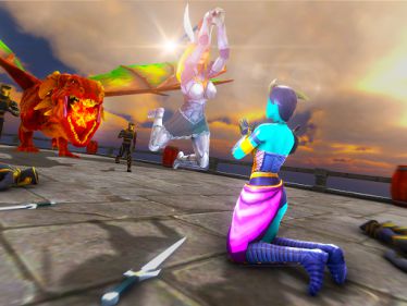 Samurai Ninja Warrior Dragon Hunting