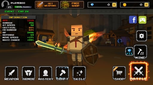 Download Pixel Blade M VIP Unlimited Money MOD now.