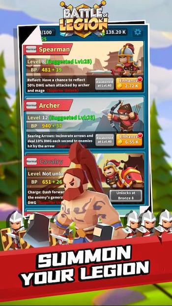 Battle of Legion mod free diamonds