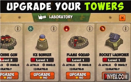 Desert defense td for mobile devices