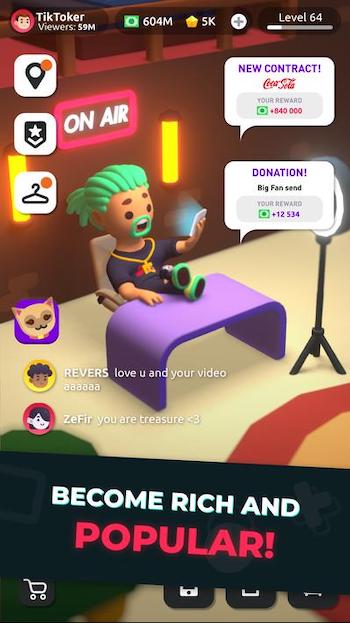 Download Idle Tiktoker Free Shopping Mod