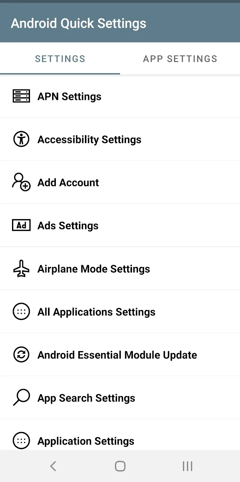 Android Quick Settings screenshot 1