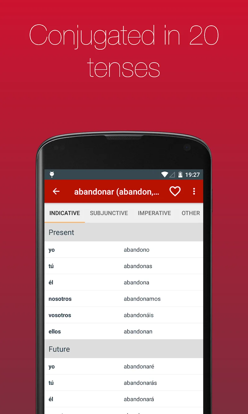 Spanish Verb Conjugator Pro screenshot 5