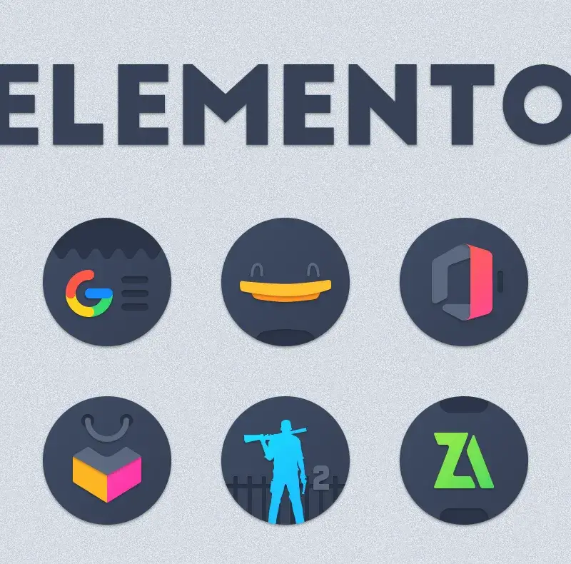 Elemento dark Icon Pack screenshot 3