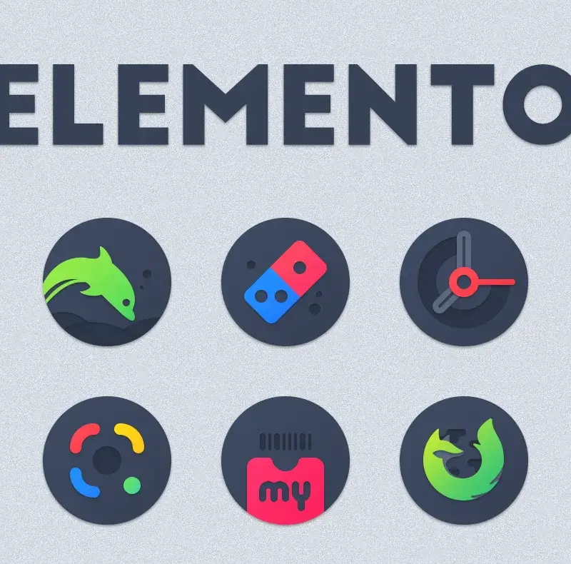 Elemento dark Icon Pack screenshot 2