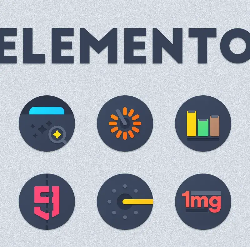 Elemento dark Icon Pack screenshot 1