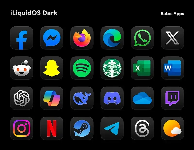 iLiquidDark - Icon Pack screenshot 6
