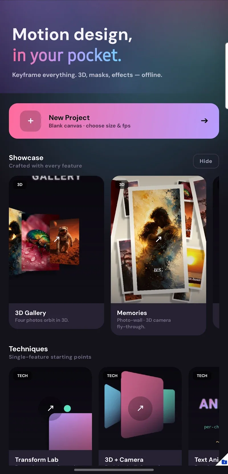 Effects Motion Studio screenshot 1