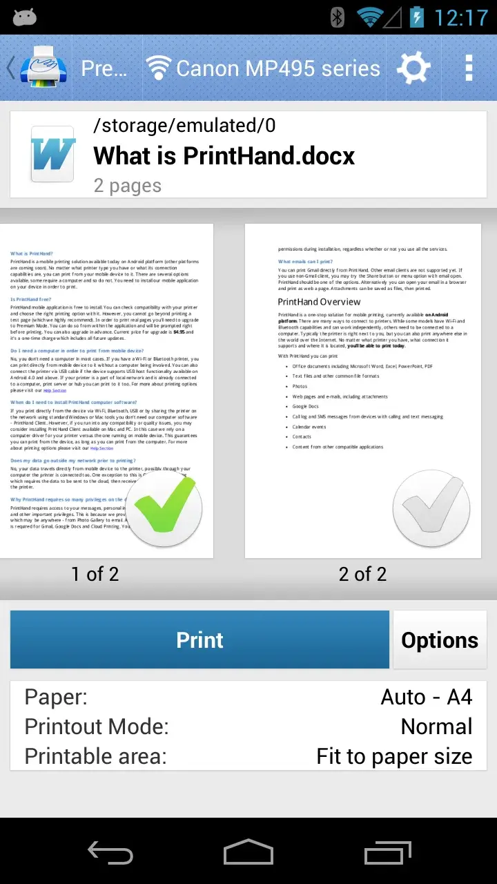 PrintHand Mobile Print screenshot 4