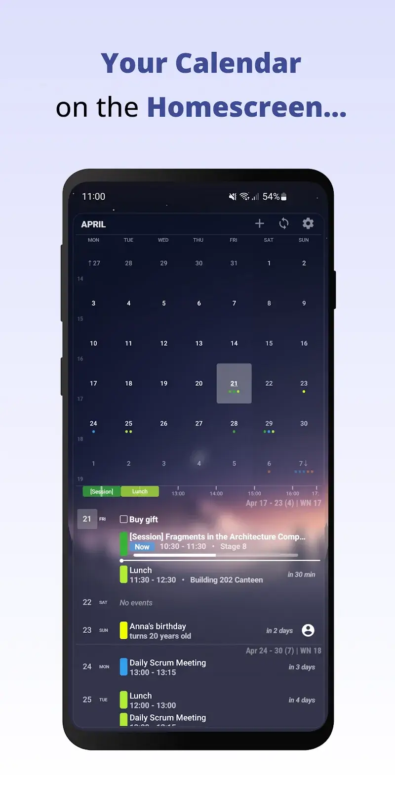 Your Calendar Widget screenshot 1