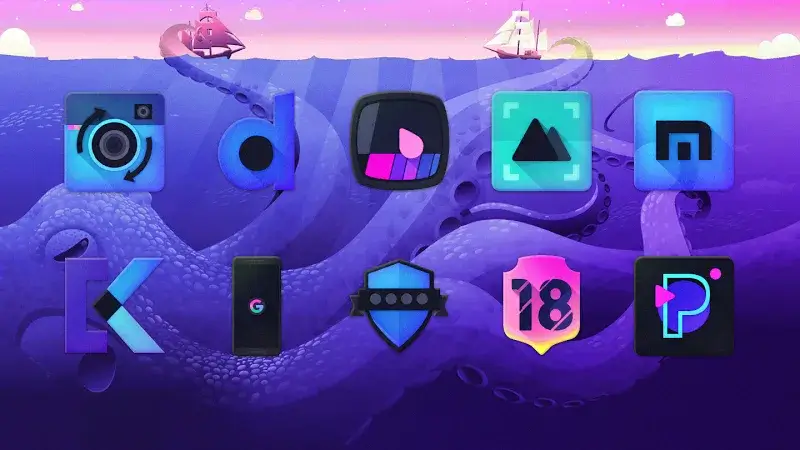 Kraken - Dark Icon Pack screenshot 3