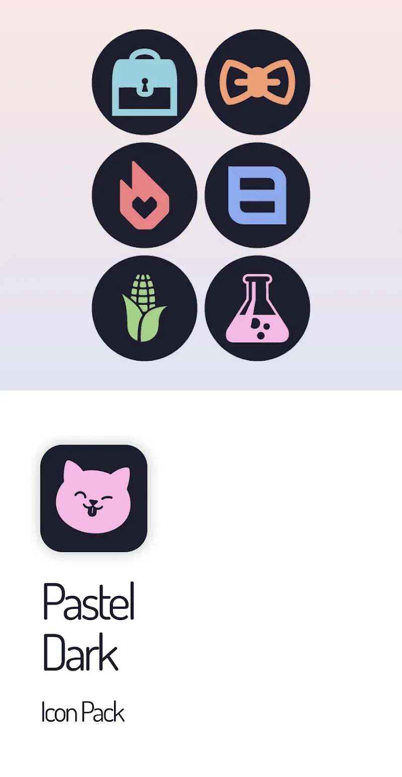 Pastel Dark Icon Pack screenshot 5