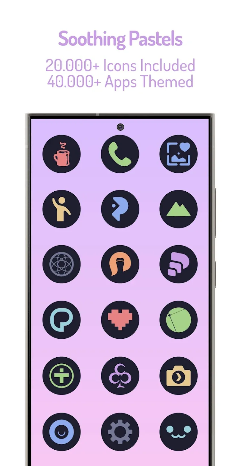 Pastel Dark Icon Pack screenshot 2