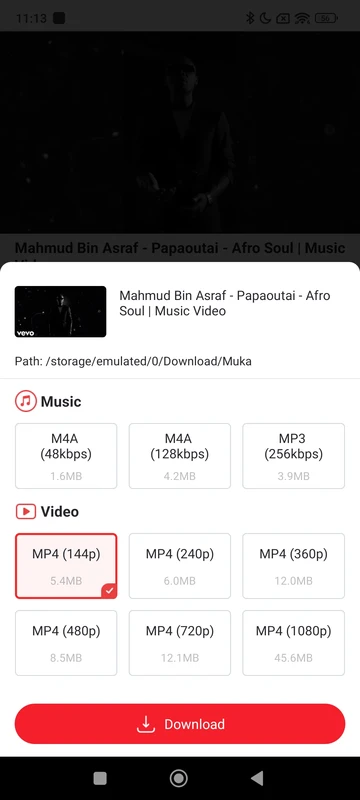 Muka Downloader interface preview 3