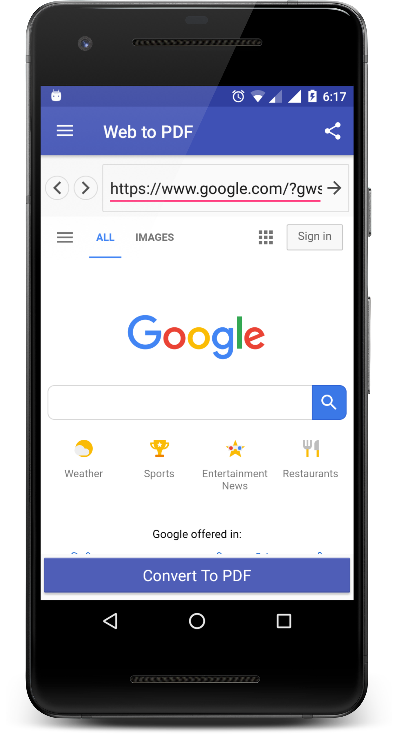 Web to PDF Converter screenshot 1