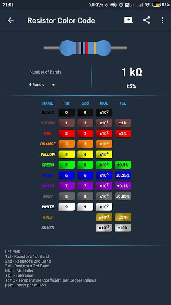 ElectroCalc screenshot 2