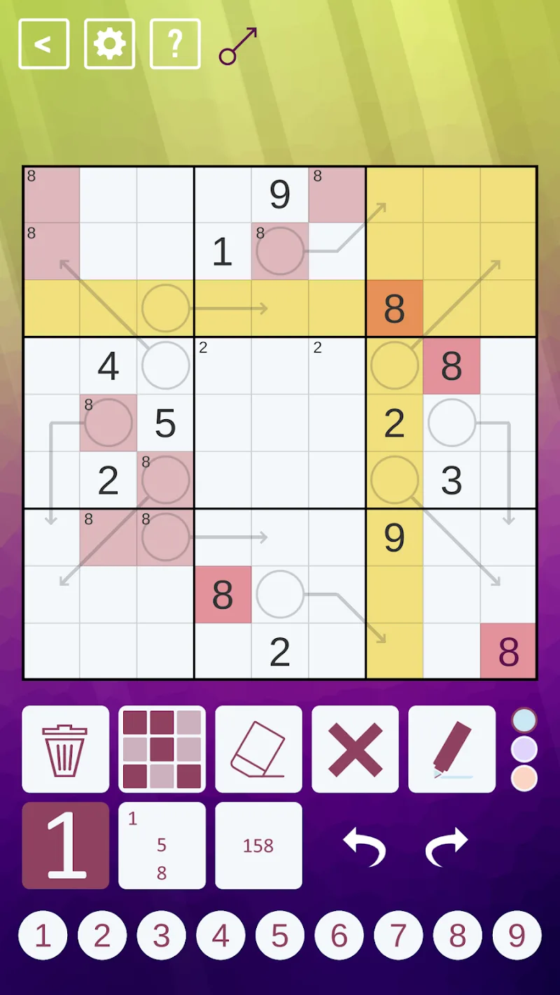 Arrow Sudoku screenshot 2