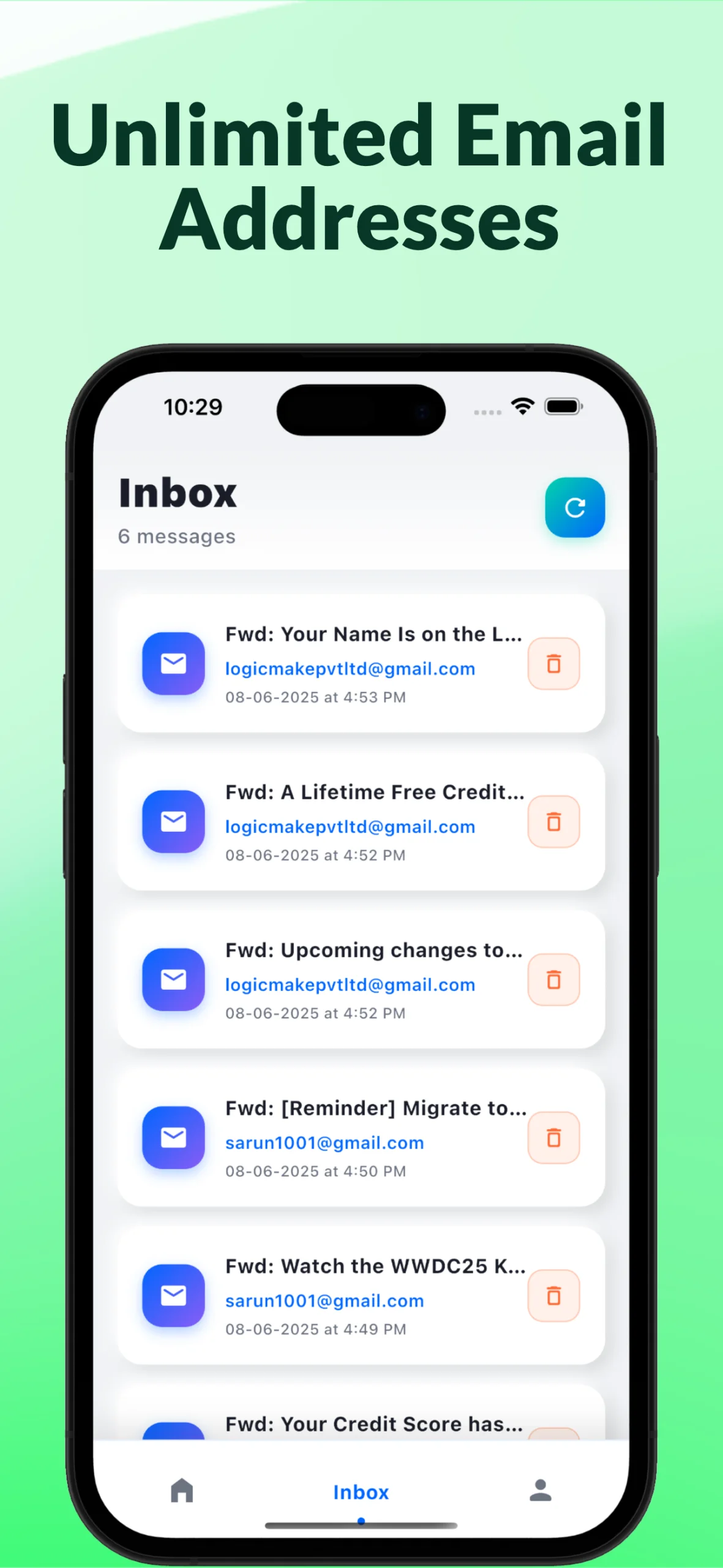 Temp Mail: TemBox screenshot 1