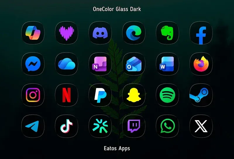 OneColor GlassDark - Icon Pack screenshot 5