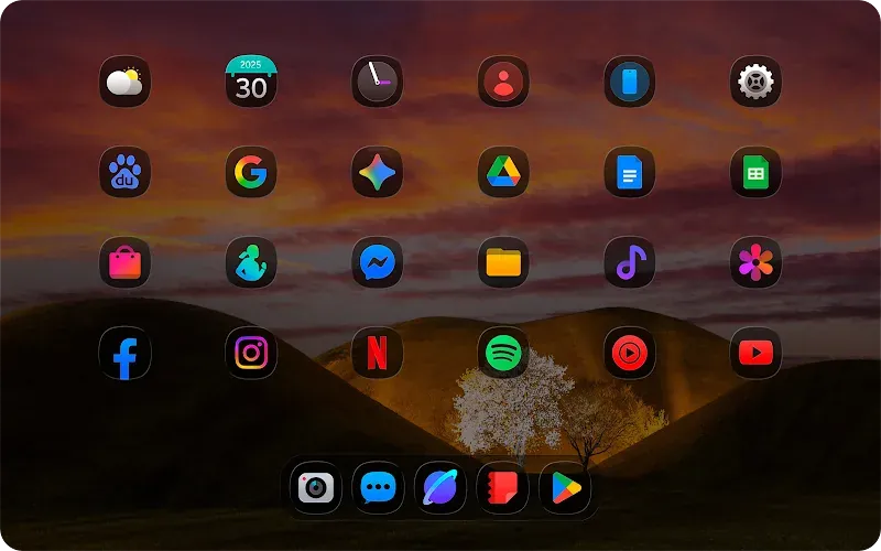 OneColor GlassDark - Icon Pack screenshot 6